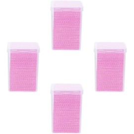 Toallitas Limpiadoras Profesionales para Extensiones de Pestañas Color Rosa, 4 Cajas 200 Piezas, Limpieza y Portátiles para Salón de Belleza