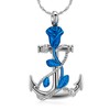 constantlife Anchor Pendant Urn Necklace for Ashes for Women Men