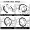 Car Leather Steering Wheel Cover - Panapi Material, Universal 14.5-15