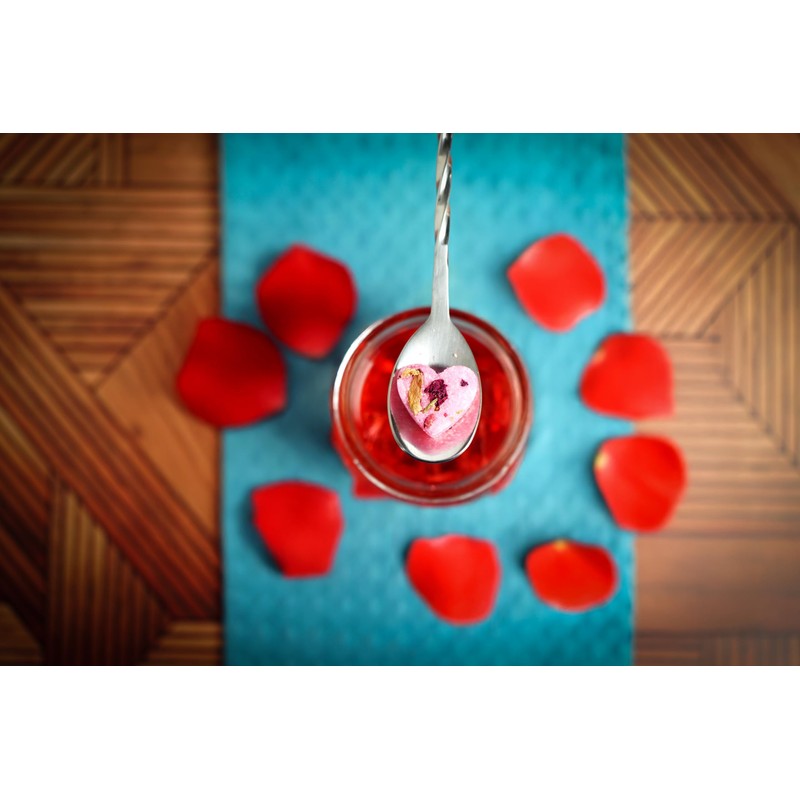 Bear Necessities Gourmet Rose Infused Heart-Shaped Sugar Cubes w/ Edible
