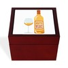 CafePress White Wine Bottle Glass Memory Keepsake Jewelry Box, 5"x5"x3.75"