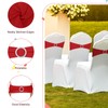JIEYAO 50 Pack Red Chair Sashes, Spandex Elastic Stretch Chair