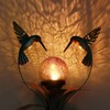 VCUTEKA Solar Lights Outdoor Metal Garden Stake Waterproof Crackle Glass
