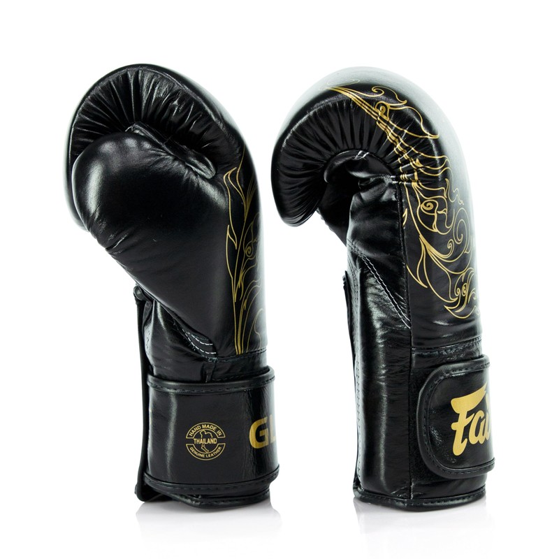Fairtex Glory Kickboxing Gloves - Limited Edition (Black/Gold - BGVG3,