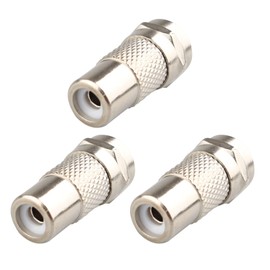 Jopto 3PCS TV Aerial Coaxial Cable F-Connector Male Satellite Sky TV Aerial Coax Plug to RCA Female Jack RF Coax Aerial Male Adapter F Type Screw Male to RCA/PHONO Socket Adapter Converter