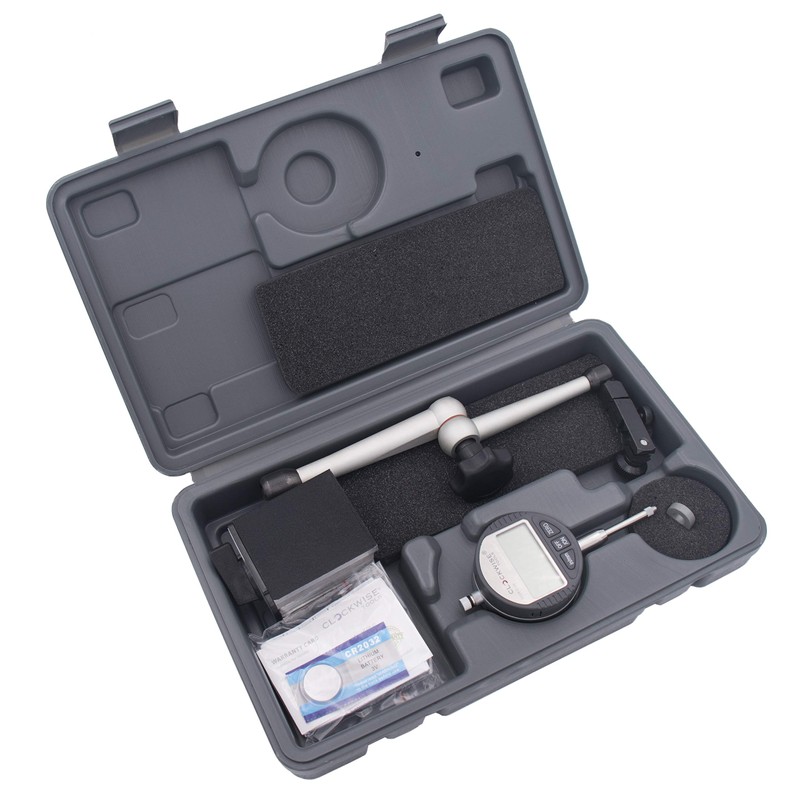 Clockwise Tools Digital Indicator with Magnetic Base Holder Stand, DIBR-0105