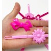 Tara Girls Self Hinge Multi Design Plastic Bow Hair Barrettes