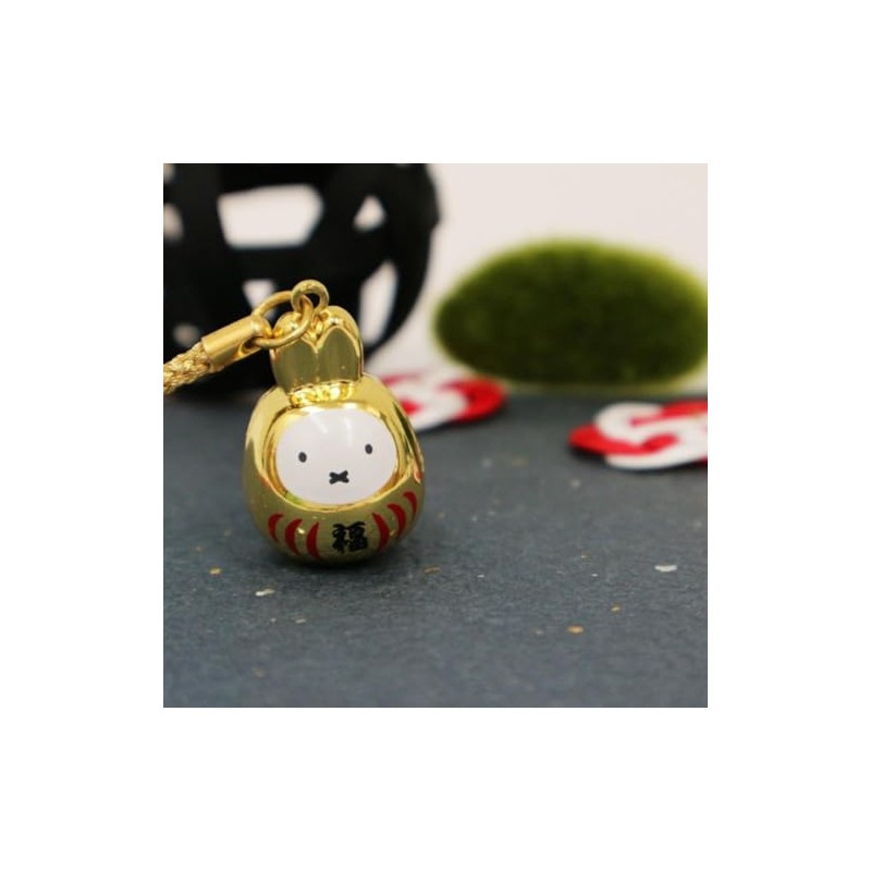 miffy Lucky Daruma Charm Bell Gold