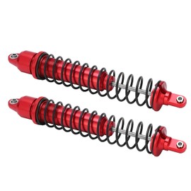 RC Car Shock Damper, Alloy Superior Performance Front Rear Universal Shocks for Xmaxx 1/5 RC Car for Baja Gasoline RC Car (Red)
