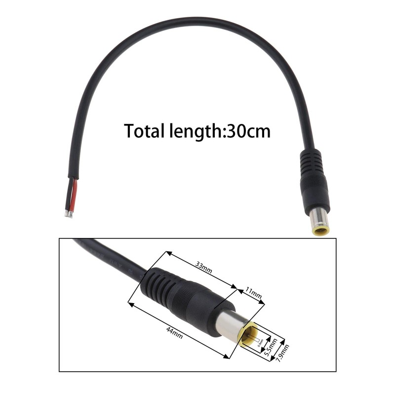 Be In Your Mind 2PCS DC7909 Plug Power Cable 12V