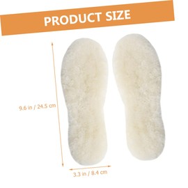 FRCOLOR 1pair Warm Wool Insoles for Men Women Boot Inserts for Comfort Thick Breathable Felt Inner Soles for Casual Shoes Prevent Fatigue Support Feet
