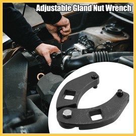 REPAIROCK 7463 Adjustable Gland Nut Wrench Square Drive Spanner Tool for Hydraulic Cylinders Case 480E/580/580D/580 SE/580 Ck/180 Backhoe Auto Replacement Parts
