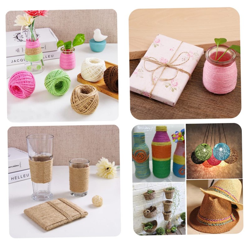 COHEALI 2pcs Jute Twine String Macrame Cord Christmas Twine for