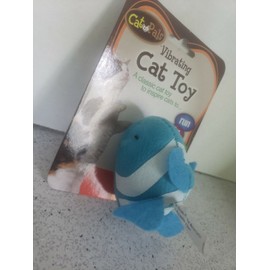 Front Line Pets Cat Toy Blue Fish Vibrating Pull Sting Pet Pals