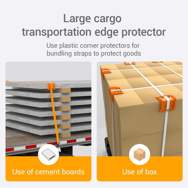 20 Pack Plastic Edge Protectors for Cargo Straps Up to