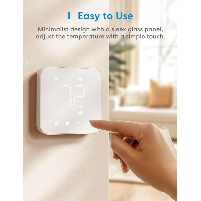 meross Matter Smart Thermostats for Home, Programmble WiFi Thermostat