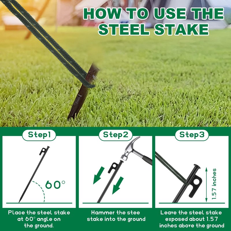 WOPPLXY 30 Pcs Tree Stakes and Supports, Heavy Duty Tree