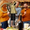DRMFLE Bronze Antelope Head 2-in-1 Zinc Alloy Wine Pourer &