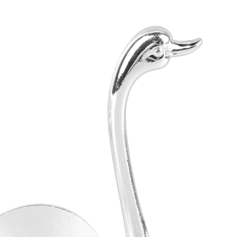 Coffee Spoon Holder Elegant Swan Shaped Alloy Mirror Polish Rich