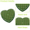 CYEER Pack of 3 Floral Foam Heart with Grid 30