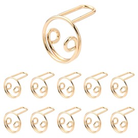KitBeads 10pcs Adjustable Brass Nail Rings Golden Reusable Wudu Nail Rings Detachable Fingertip Rings for Wearing Manicure Art Nails Tools Supplies