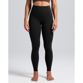 QUEENIEKE BareLuxe Ultra High Waisted Leggings for Women 27" - Compression Tummy Control Yoga Pants Gym Active Tight (Black, Medium)