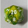 Chessex Vortex Dandelion D20 Dice OOP