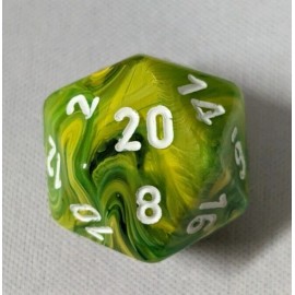 Chessex Vortex Dandelion D20 Dice OOP