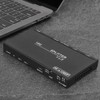 B12SA Black 1×2 HDMI 2.0 Splitter Aluminium Alloy with Scaler