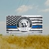 Bumper Sticker, Thin Blue Line American Flag, Code 4, Car,