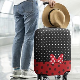dicilly Red Bow Luggage Covers for Suitcase Washable Suitcase Cover Baggage Covers Fit 18-20 Inch Luggage