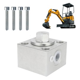 Zopsc 3 Way Diverter Valve for Mini Excavator, Small Excavators Three Way Directional Control Valve with Screws, Throttle Spare Replacement Parts