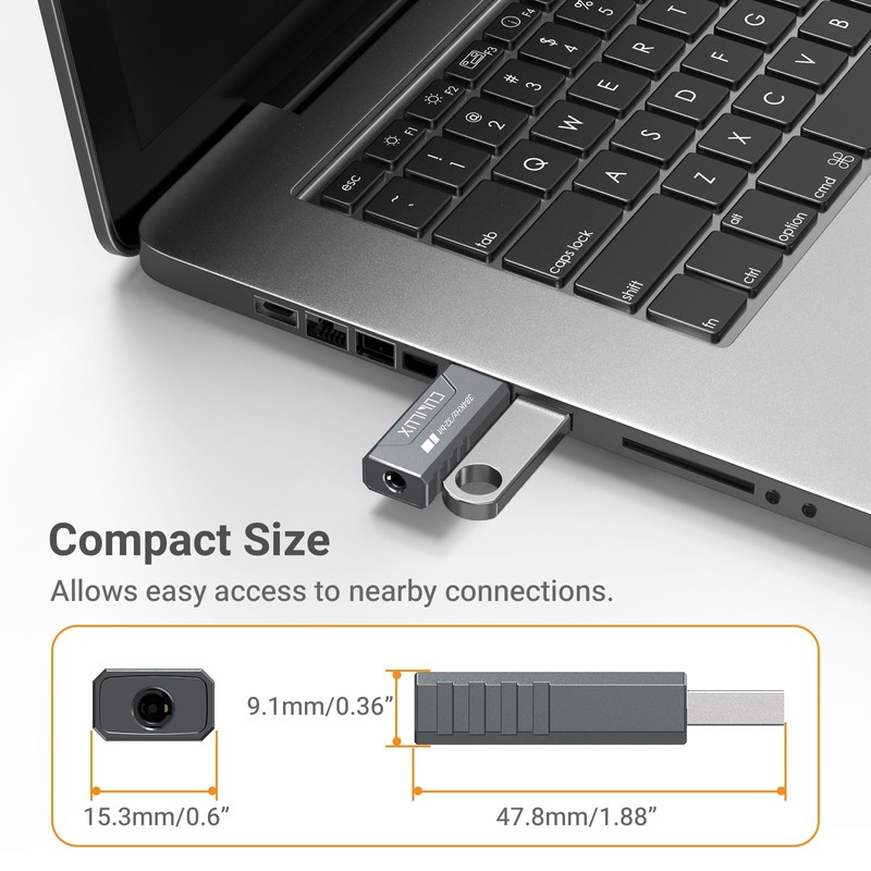 Cubilux USB to 3.5mm Audio Adapter, Hi-Res 384KHz/32-bit USB A