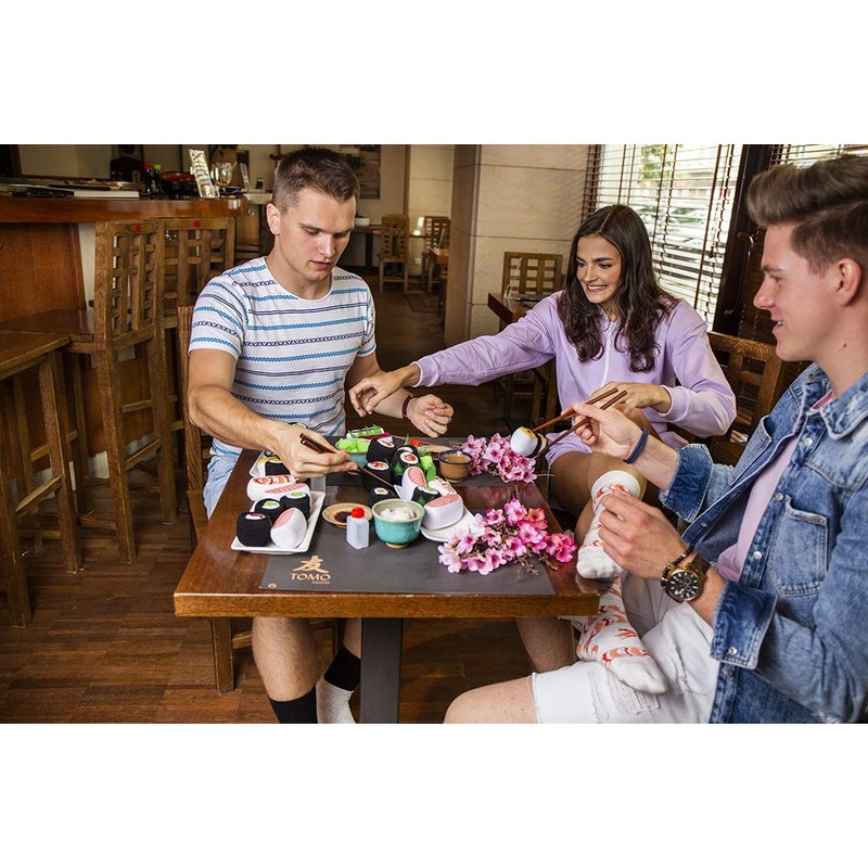 Rainbow Socks - Woman Man - Sushi Socks Box Shrimp