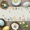 GPGHE Happy Easter Table Runner Bunny Floral Butterfly Spring Holiday