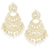 Aheli Traditional Gold Plated White Pearl & Kundan Studded Dangle