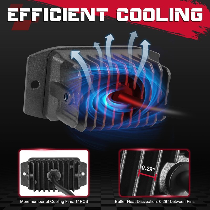 Flush Mount LED Pods 40W Spot CREE LED Bumper Backup