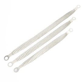 Terminal Garage M8 & M10 Terminal Set of 3, 7.9 x 9.8 x 11.8 inches (200 x 250 x 300 mm), Ring Terminals, M8 & M10 Terminals, Universal Flat Braid Wire, Tin Plated, Universal Ground Belt
