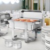CHEFQ Stainless Steel Chafing Wick Fuel Holders with Safety Cover