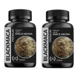 2 Pack Blackmaca Raíz Maca Negra 30 Caps Sabor Natural
