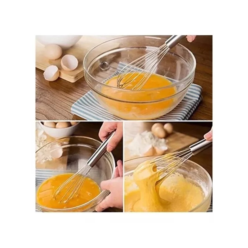 RIVERSOFY Batidor Globo Acero Pastel Reposteria Betun Cocina 23.5x5.5