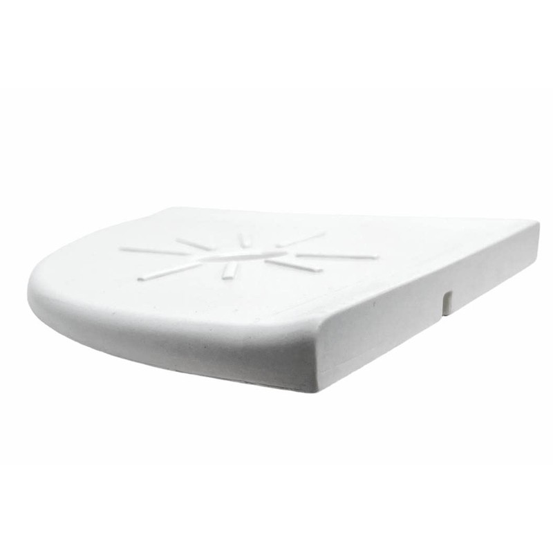 Tenedos Resin Decor 8 Inches Corner Shower Shelf – White