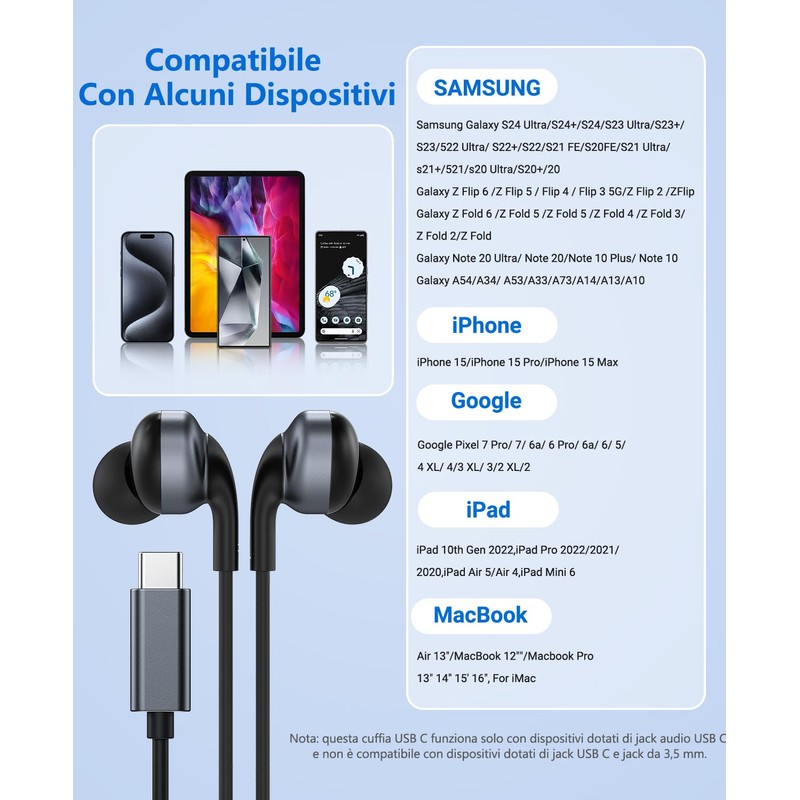 EOUOKU 2er Pack USB C Kopfhörer