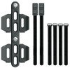 SKS GERMANY CAGE SHIFTER+ adapter for bottle cage (for moving the bottle cage, made of polycarbonate/TPO, flexible fastening system thanks to side mounts, rubberised straps, 34g), Black