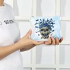 Diamond Painting Wallet White PU Leather Skull Pattern Chain Bag