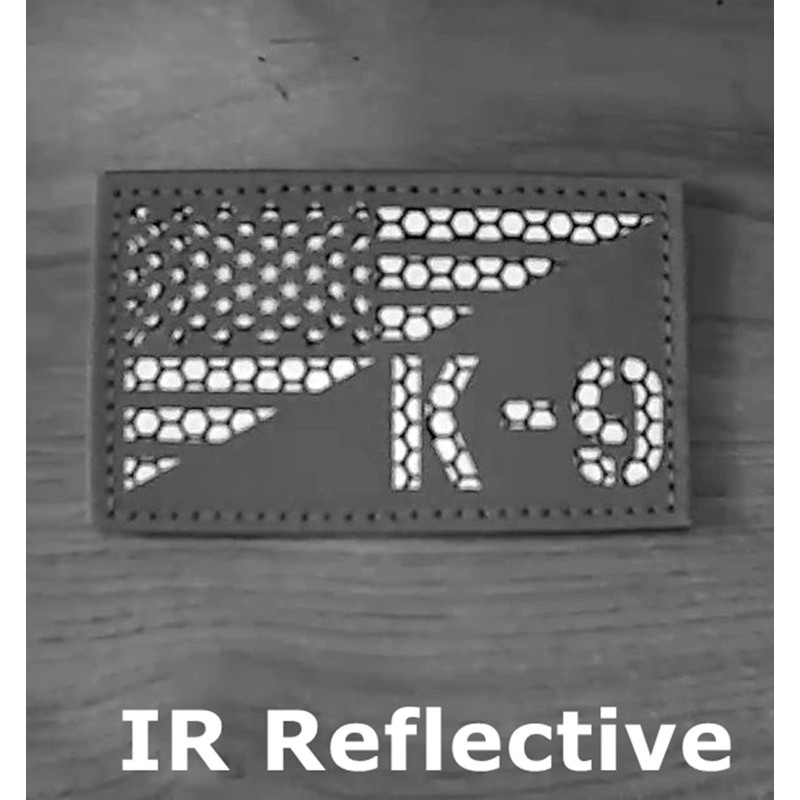 JUJUPUPS 2x3.5 Infrared IR US USA Flag K9 UNIT Patch