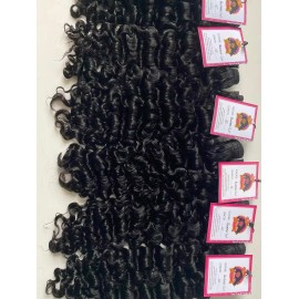 Natural Body Deep Wave Bundles Kinky Straight Pixie Italy Bumrese Raw Curly Indian Human Hair Extensions for Hair Wholesalestyle: 1 bundle Water wave, color: Natural black, Stretched Length: 26 Inches