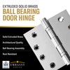 Embassy Door Hinge Solid Brass – 4.5 x 4.5 Inch,