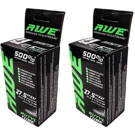 2 X AWE Butyl Rubber 27.5 Inch Inner Tube 500%* Extra Ride Time 27.5 x 1.75-2.25 Schrader Valve
