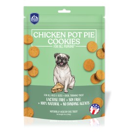 Chicken Pot Pie Cookies|Lactose Free - Soy Free - Gluten Free - Wheat Free | USA Made | for All Breeds | 14 oz of All Natural, Baked, Crunchy Goodness